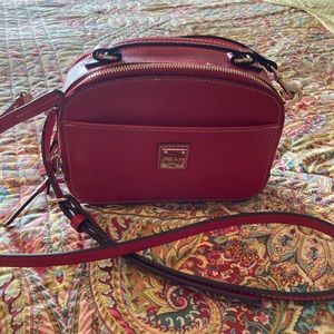 Dooney & Bourke Belvedere Ambler Crossbody Bag, saffiano red leather.